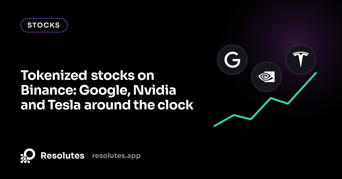 Tokenized stocks on Binance: Google, Nvidia and Tesla around the clock
